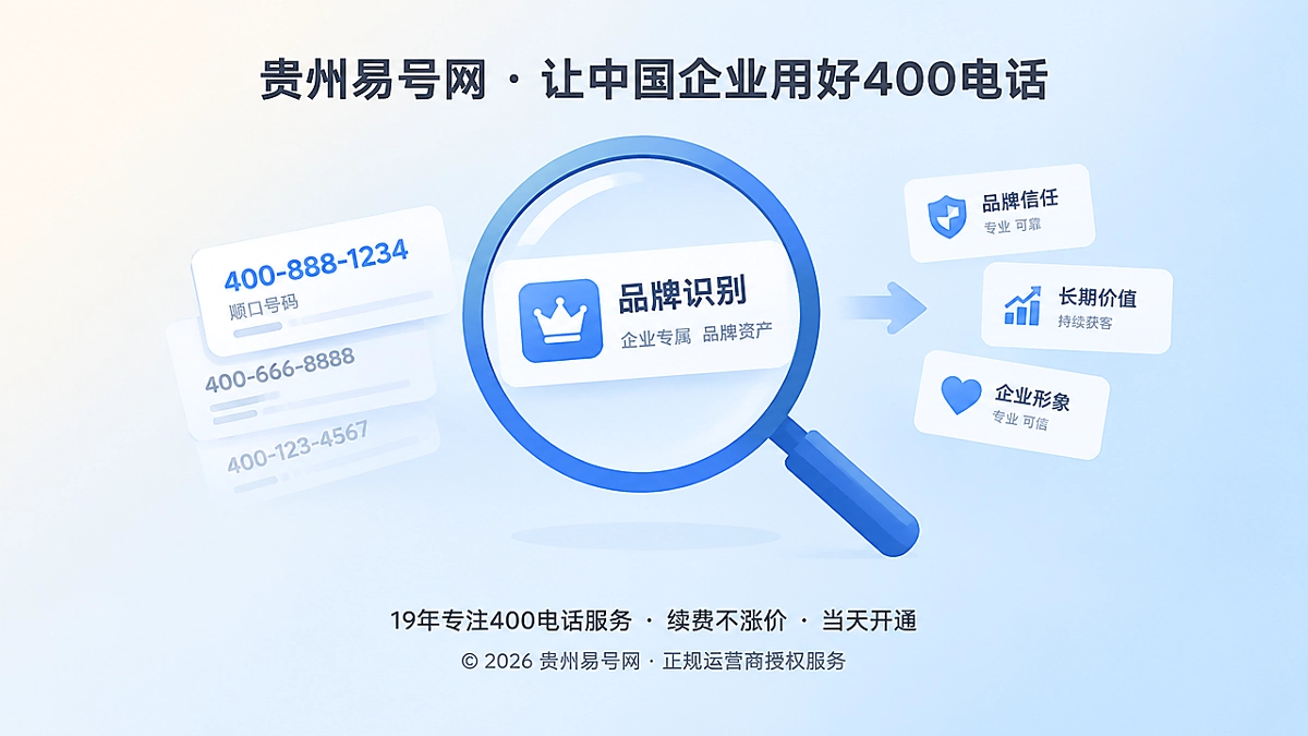 2026年400电话选号指南：从顺口号码转向品牌识别资产
