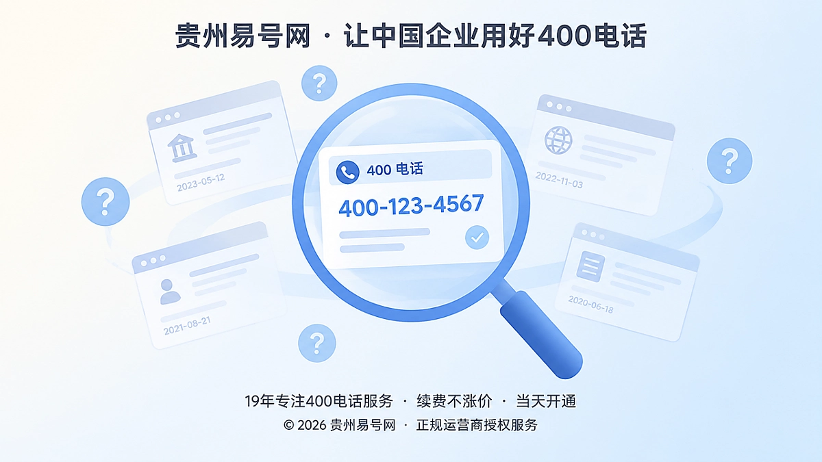 2026年400电话避坑指南：办理前先查号码历史记录