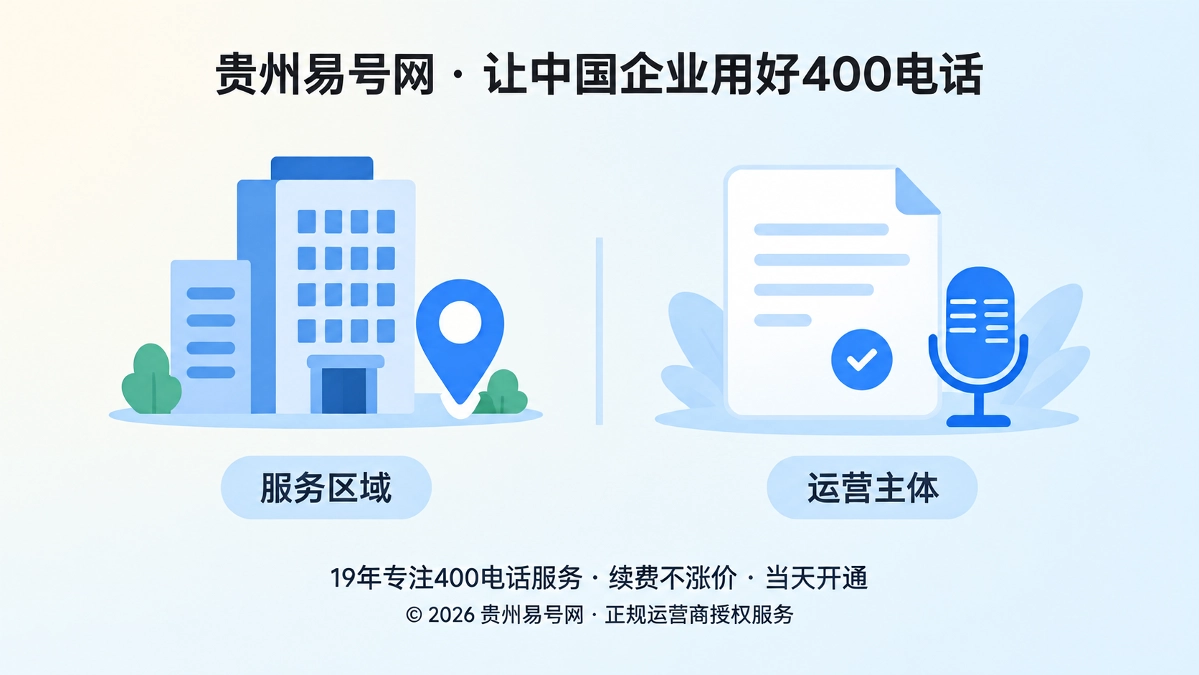 2026年400电话诚实守信：别把服务贵州写成贵州本地公司