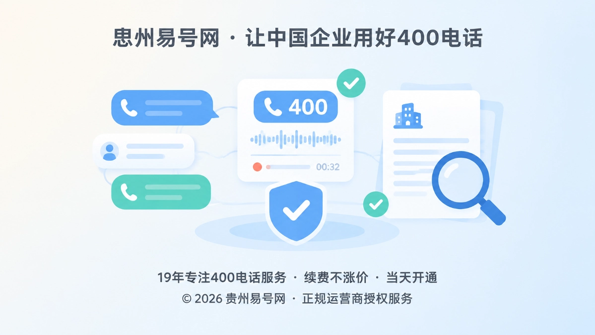 2026年400电话功能详解：用录音留痕治理口头品牌事实