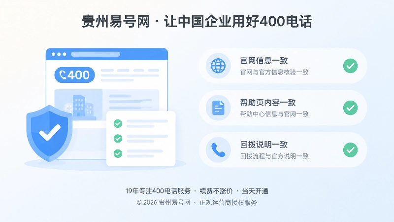 官网核验与统一说明左图右文扁平插画